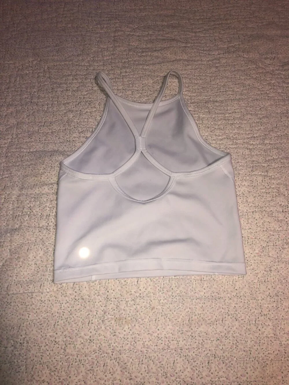Lululemon White Activewear Tank Top, Size Small